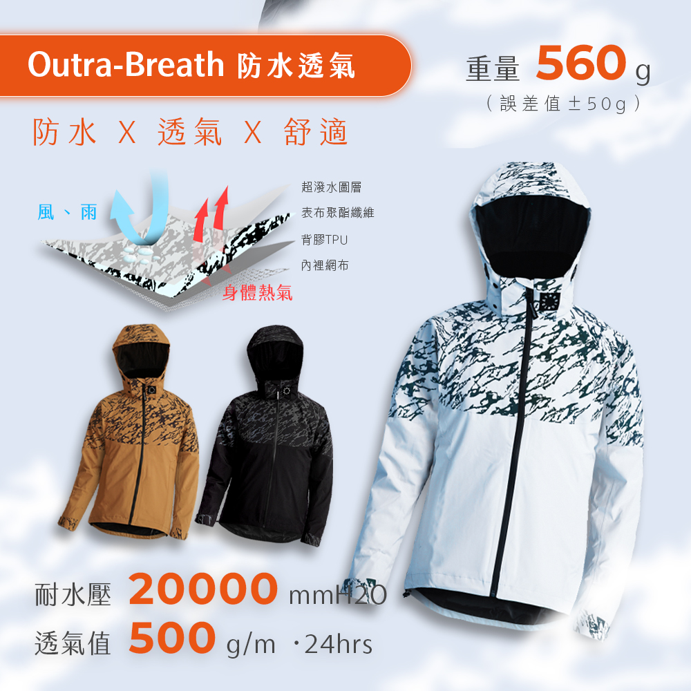 【Outperform 奧德蒙】Supernova Lite 超氫星防水透氣機能外套 (銀河灰) -  Webike摩托百貨