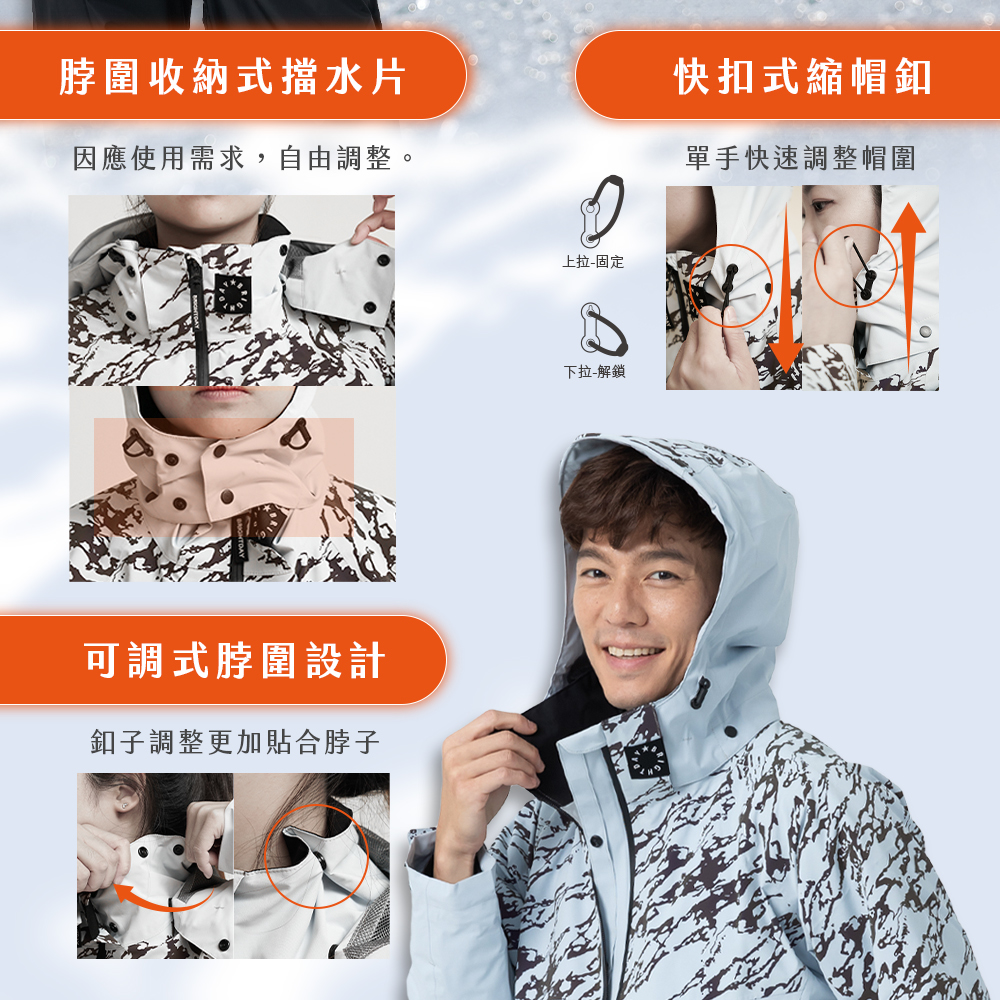 【Outperform 奧德蒙】Supernova Lite 超氫星防水透氣機能外套 (銀河灰) -  Webike摩托百貨